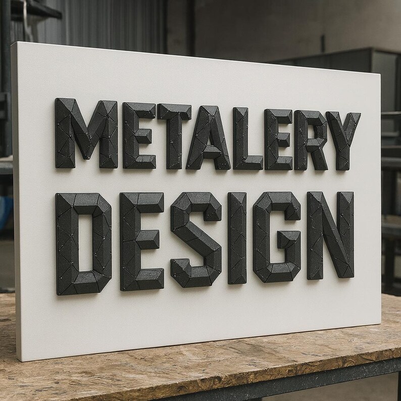 Metal Letter Templates-letter A(DXF + Pdf)-low Poly DIY Riveted Steel ...