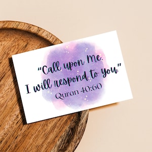 Islamic Inspirational Quote Cards | Quran Verse Dua, Muslim Gift (Digital Download) image 7