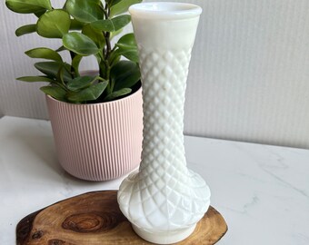 Vintage Milk Glass Vase Centerpiece