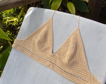 Beige crop top