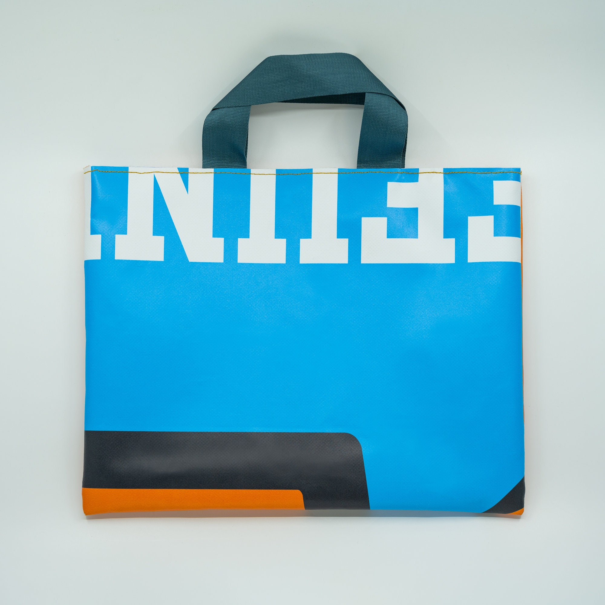 Recycled PVC Laptop Sleeve: Blue Orange MacBook Pro 13 inch, Vegan