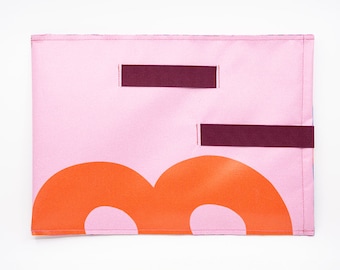Recycled PVC Laptop Sleeve: Eco-Friendly Notebook Case, Handmade in Estonia pink
