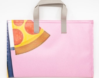 Umweltfreundliche Laptoptasche, MacBook Pro, Recycled nachhaltige selbstgemachte Notebooktasche, Vegan friendly, mit Griff, Unikat, Barbie rosa