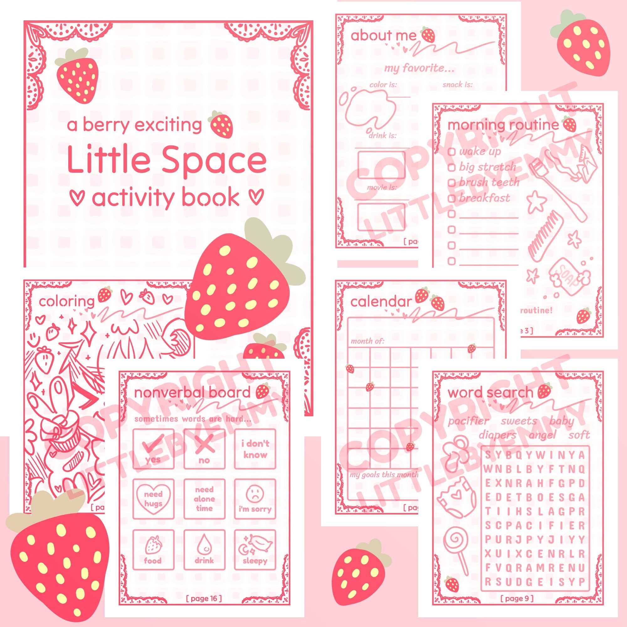 Little Space Activity Book BERRY Etsy