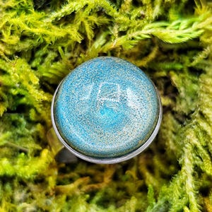 Handmade Resin Ring, Adjustable Ring, Unique Gift, Transparent Glitter Ring, Galaxy Resin Jewelry, Minimalist Resin Jewelry
