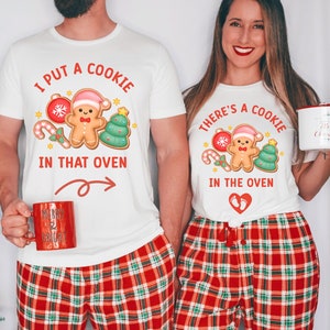 Couples Christmas Pregnancy Announcement Shirt, Christmas Baby Announcement Shirt Mom and Dad, Pregnant Christmas Shirt, Maternity Christmas