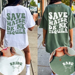 Save Water Drink Tequila Margs and Matrimony Bachelorette Party Shirt Final Fiesta Beach Tee Bach Mexico Margs Margarita Bridal Party Tshirt
