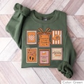 Thanksgiving Pregnancy Announcement Sweatshirt Funny Maternity Mom to Be Cute Trendy Stamp Pregnant Reveal Crewneck Eating Pie for Two Shirt