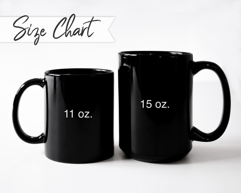 Pu&ograve; includere: Due tazze in ceramica nera, una da 11 once e una da 15 once.