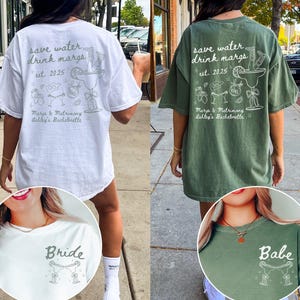Margs and Matrimony Bachelorette Party Shirt Final Fiesta Beach Tee Bach Save Water Drink Margs Cancun Mexico Margaritas Bridal Party Tshirt