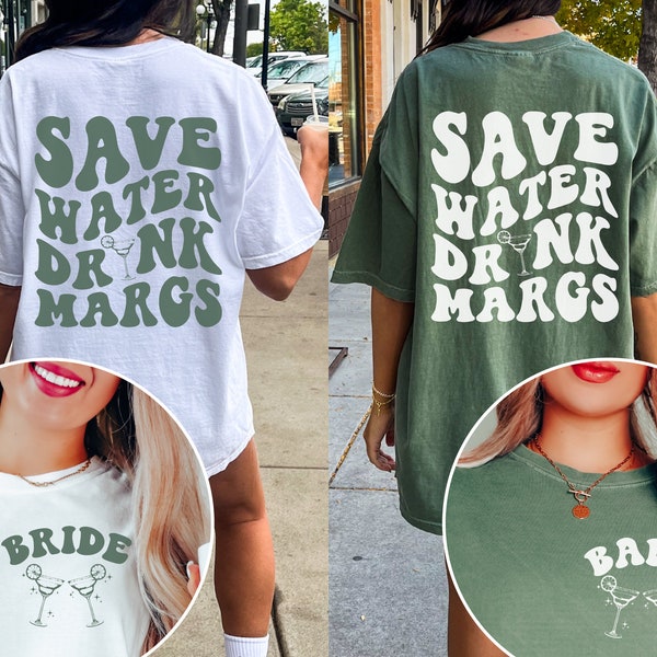 Margs and Matrimony Bachelorette Party Shirt Final Fiesta Beach Tee Bach Save Water Drink Margs Cancun Mexico Margaritas Bridal Party Tshirt