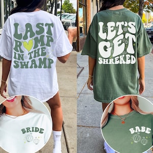 Last Romp in the Swamp Bachelorette Party Shirt  Bach Party Bride T-Shirt Funny Bachelorette Party Bride Gift Tee Shreklorette Shrexy