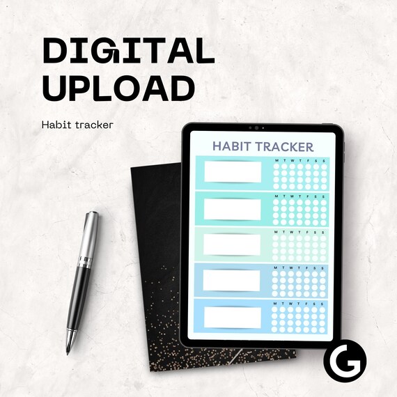 Goodnotes Digital Planner Habit Tracker Etsy