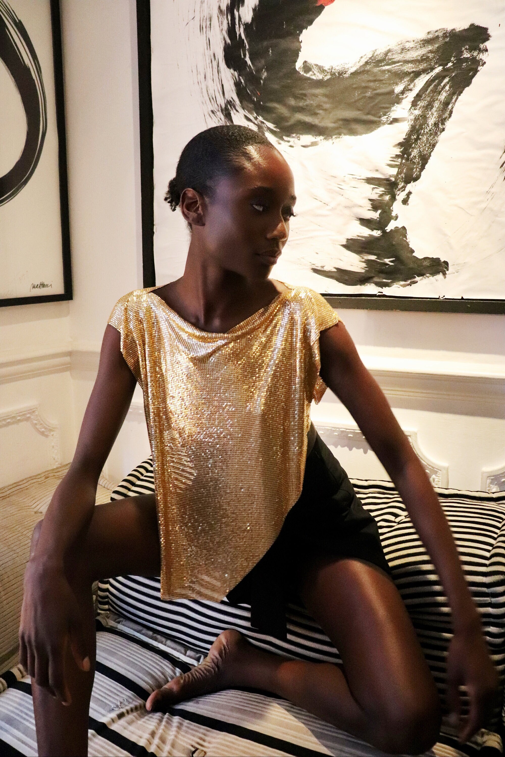 Gold two piece clearance outfit