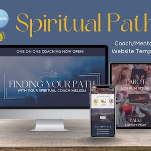 Spiritual Path Website Temple Canva | Spiritual Coach Website | Mystical Website | Magic Astrologer Website | Canva Sales Page | Witch Site