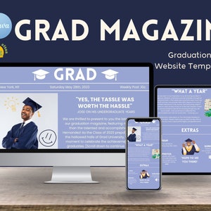 Graduation Announcement Website | Digital Graduation Invitation Announcement | Canva Website Template | Simplistic Graduation Invitation