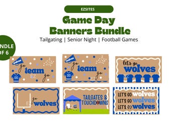 Football Game Day Banner Templates | Senior Night, Tailgate Decor (Digital Bundle)
