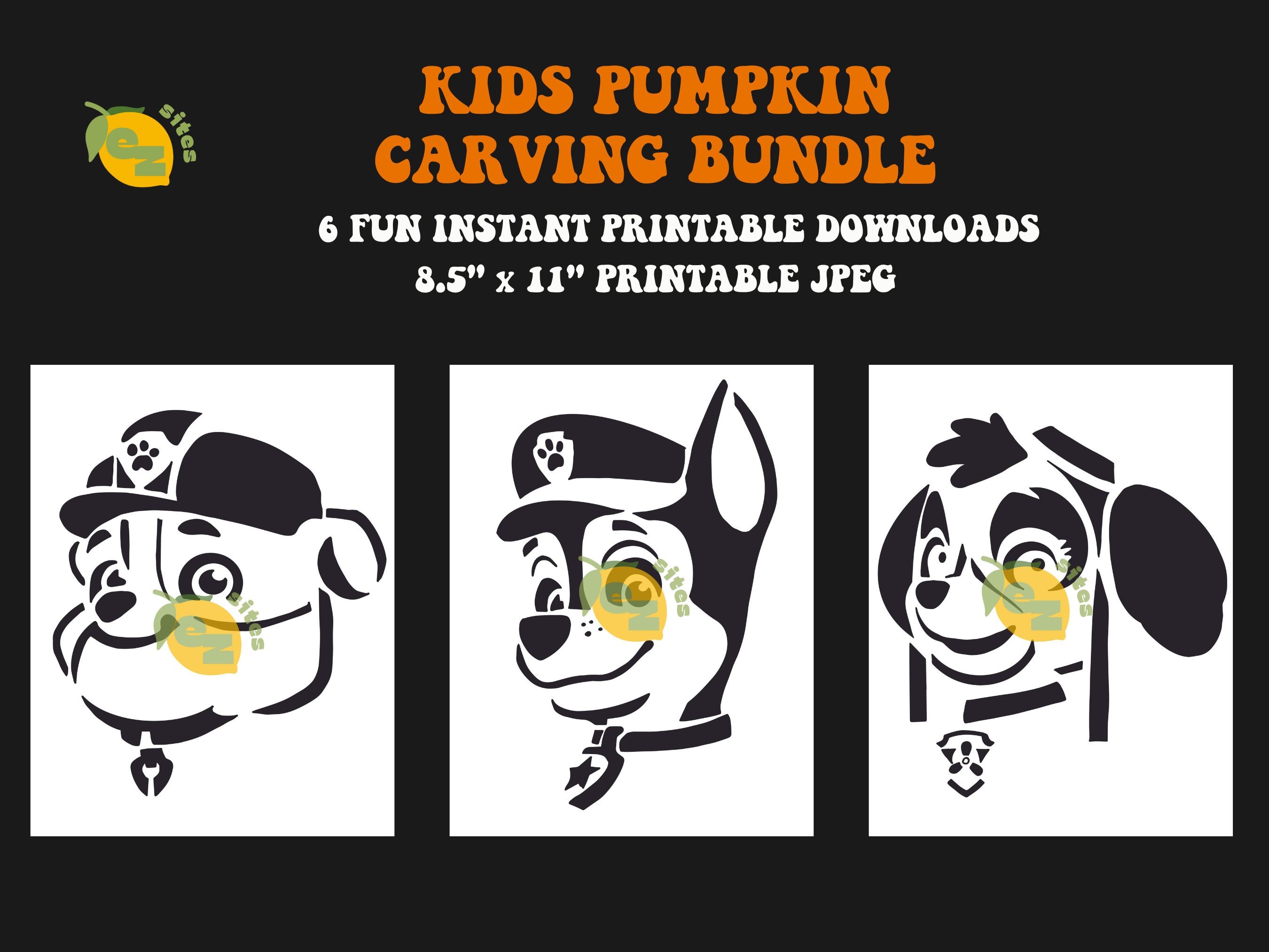 7 Printable Kids Jack-o-lantern Pumpkin Carving Stencil Patterns ...