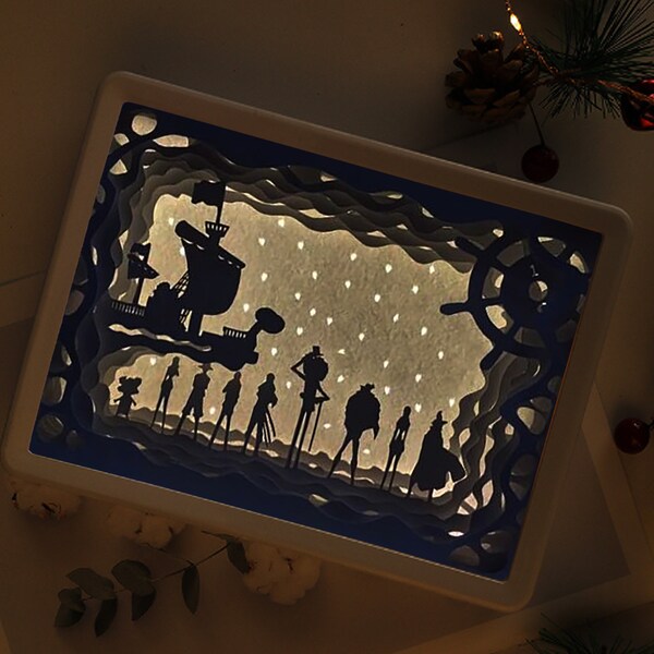 One Piece Shadow Box Template Etsy