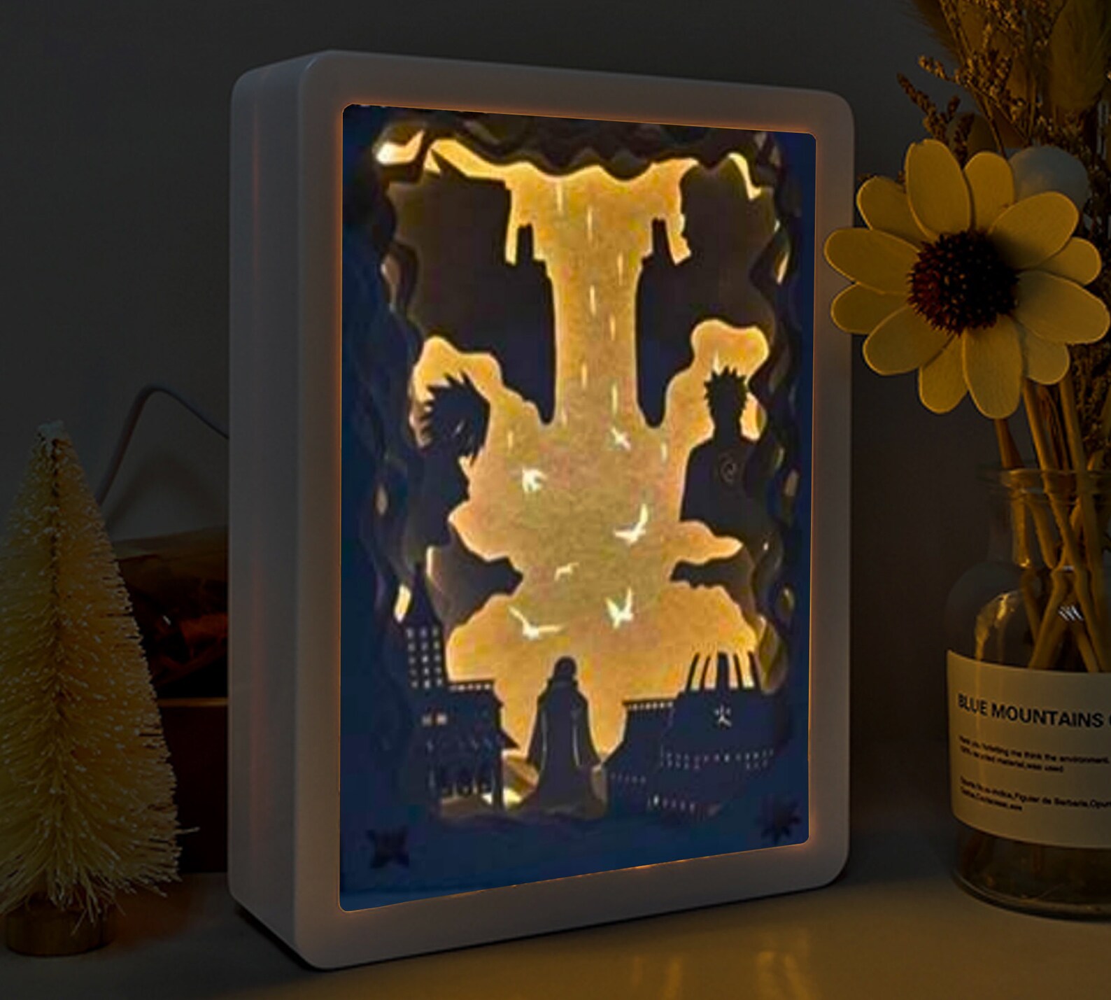 Anime Paper Cutting Light Box Template Files Shadow Paper Cut Template ...