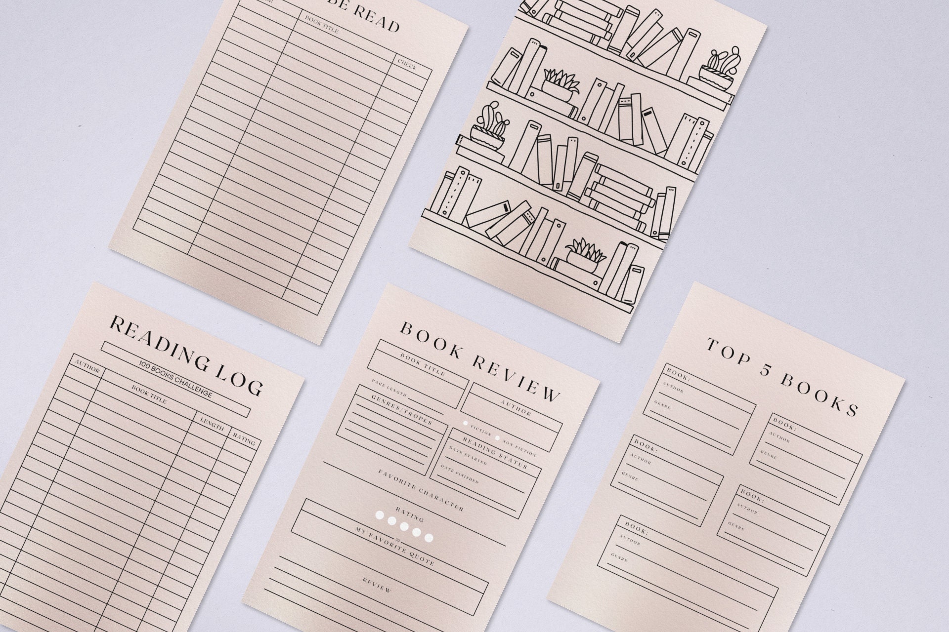 Printable Book Journal - Etsy