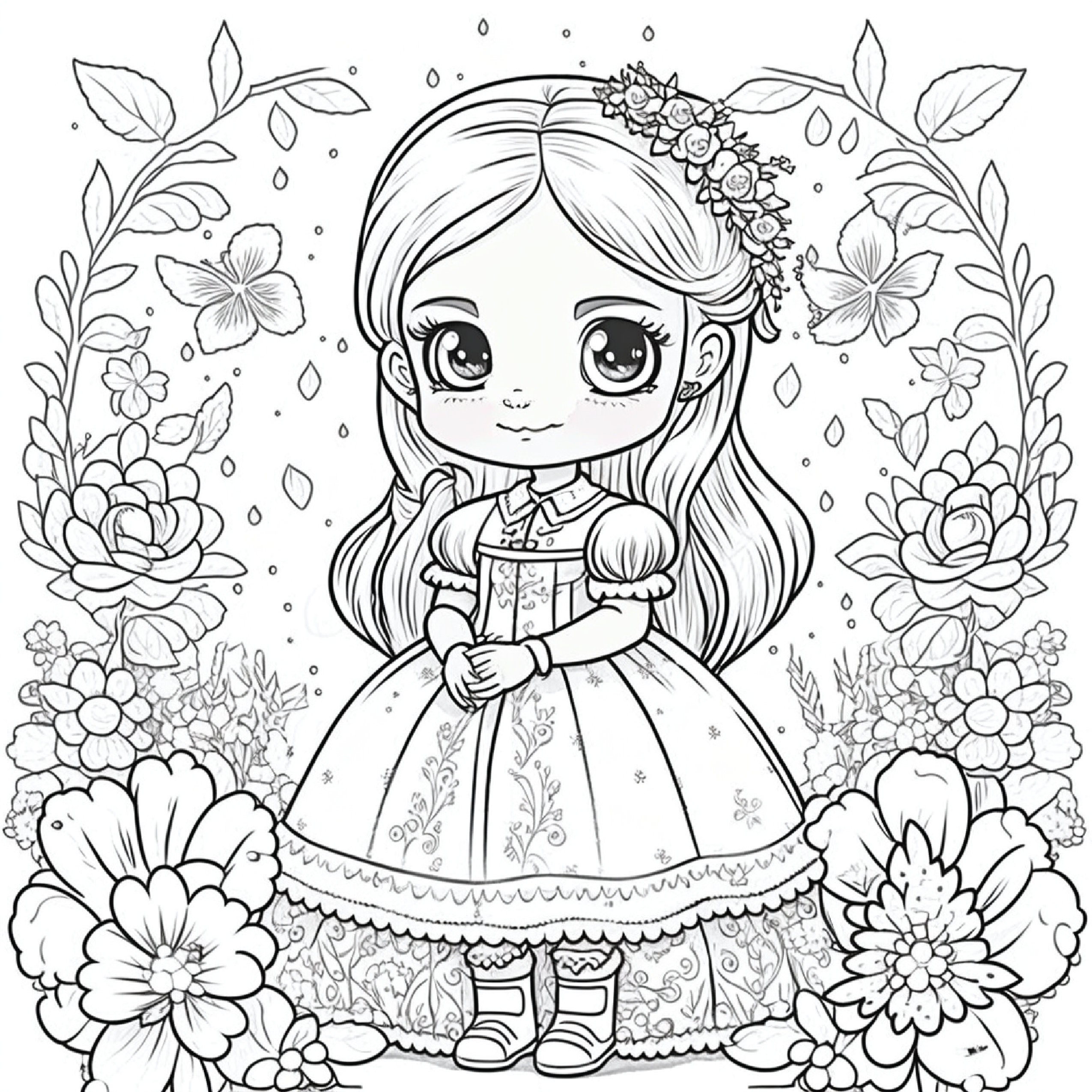 36 Printable Princess Colouring Pages - Digital PDF Download - Princess ...