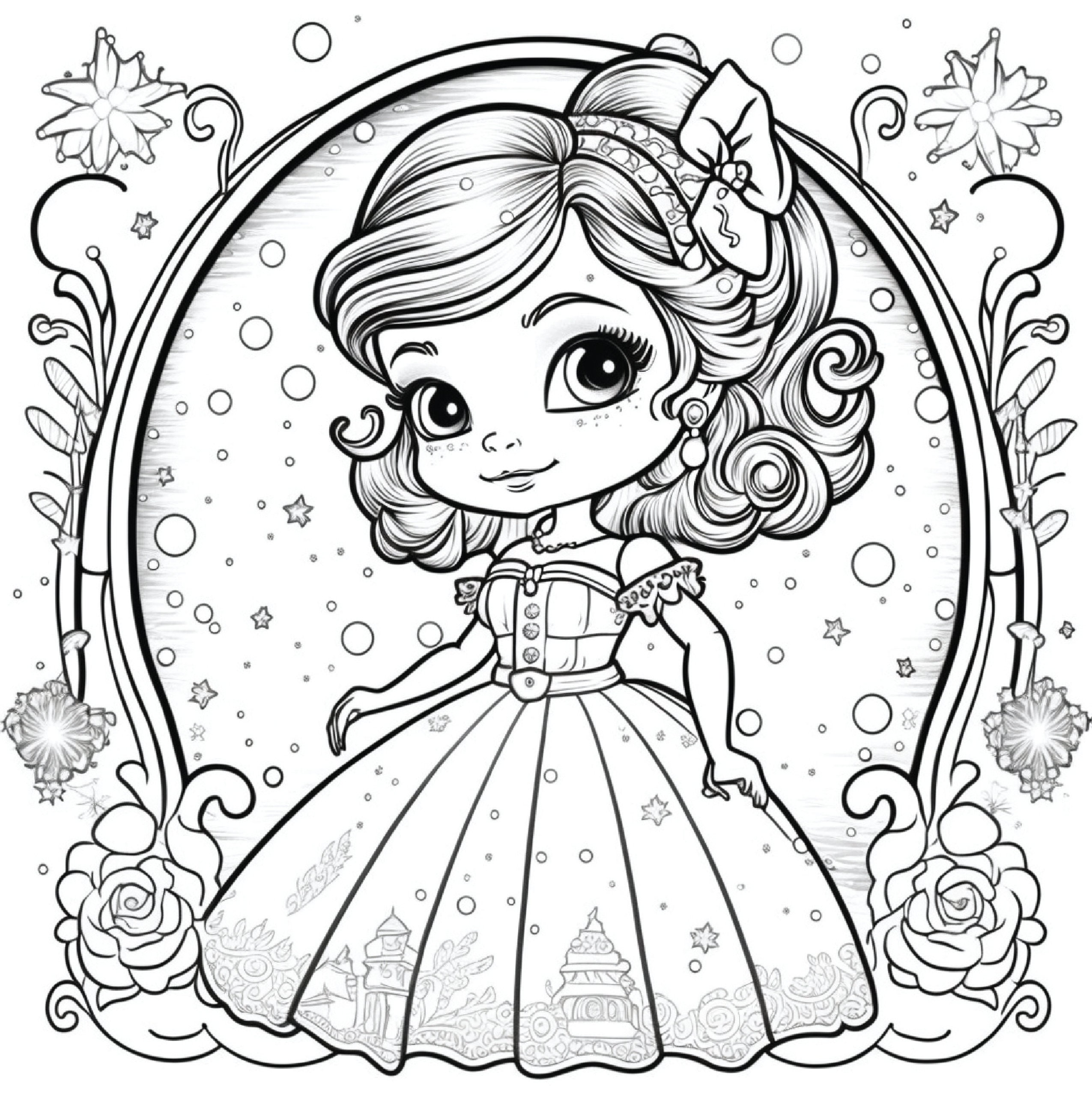 36 Printable Princess Colouring Pages Digital PDF Download Princess