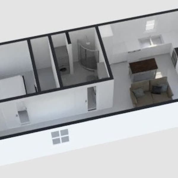 14X32 Tiny Home Floor Plan (floor plan only)