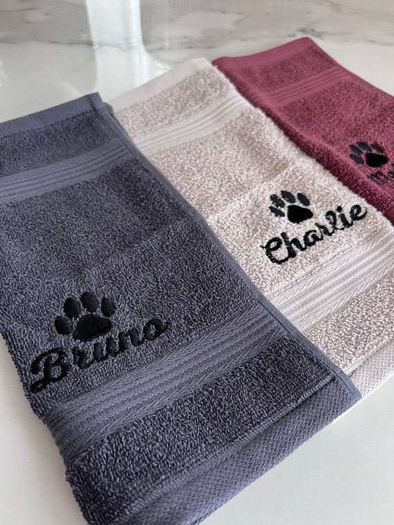 Personalized Dog Towel With Paw Pet Towel Custom Towel for Etsy