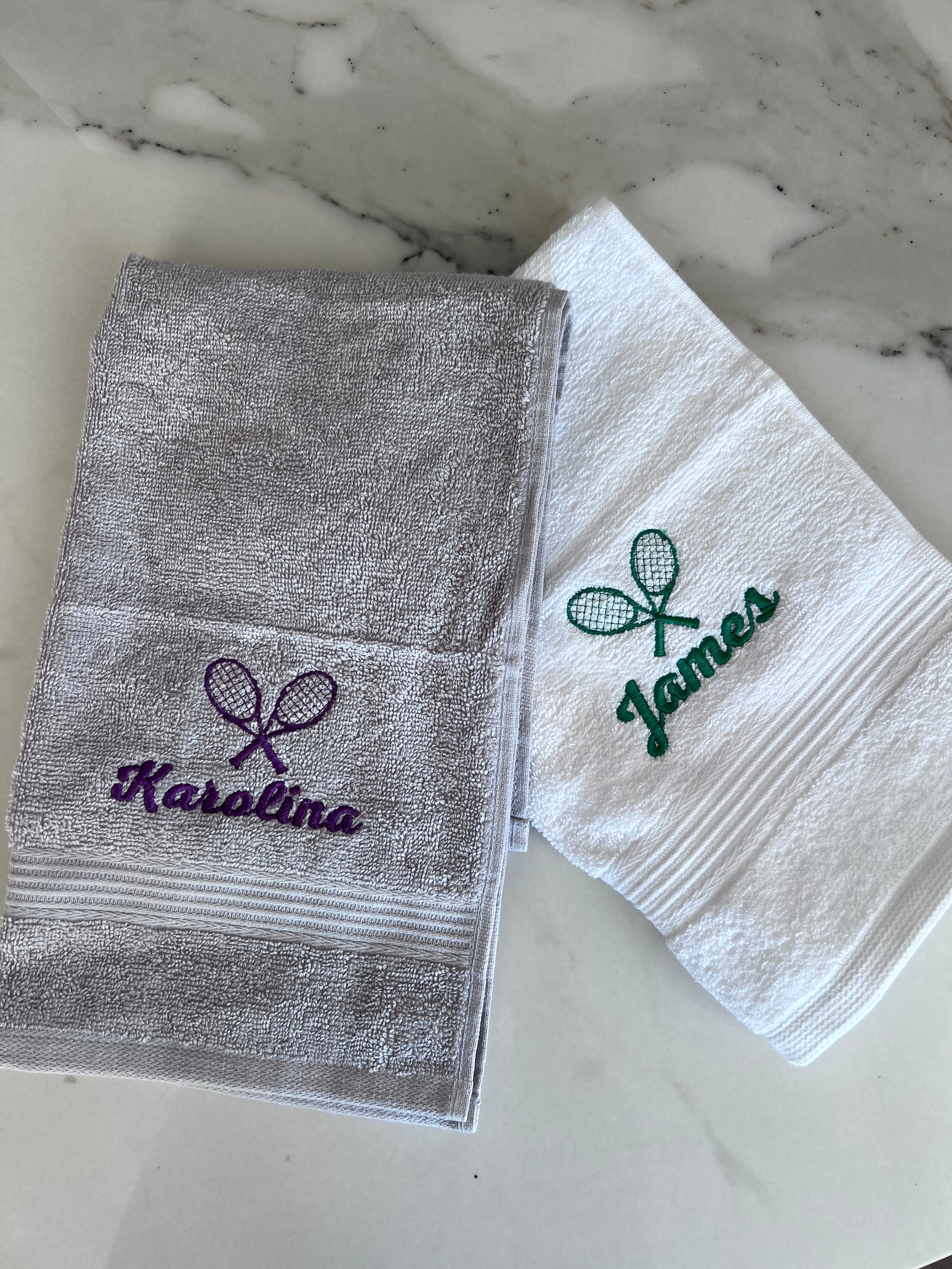 Tennis Towels  - Personalized Embroidered, Christmas Birthday Gift For Him Or Her, Tennis Lover