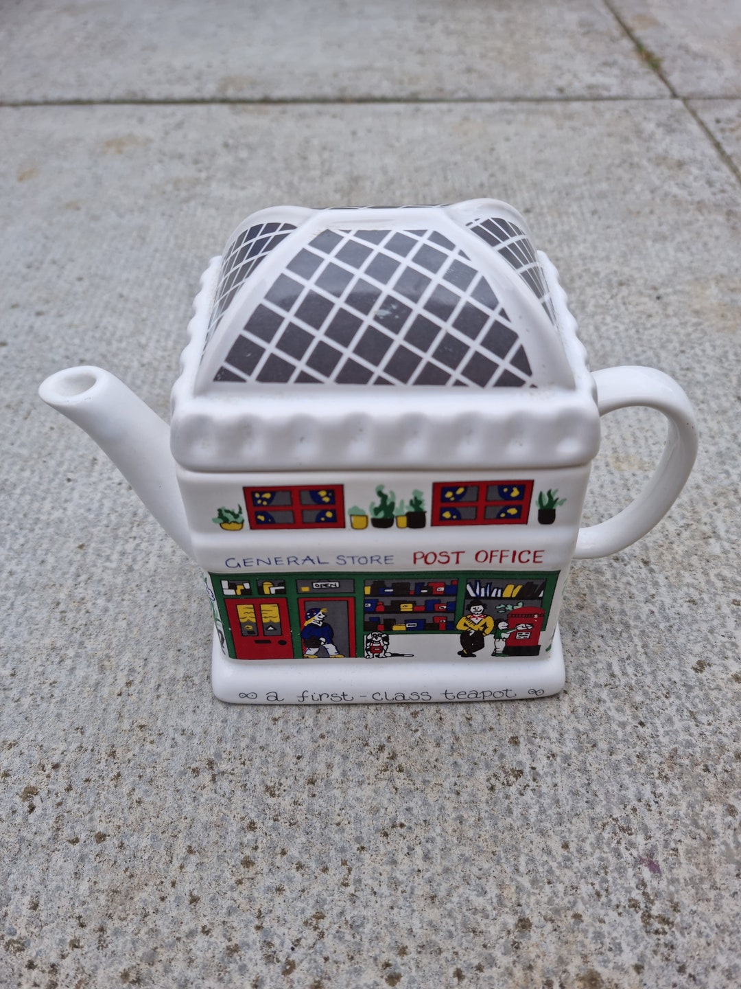 Vintage English Life Teapot Wade Pottery Post Office Novelty Etsy