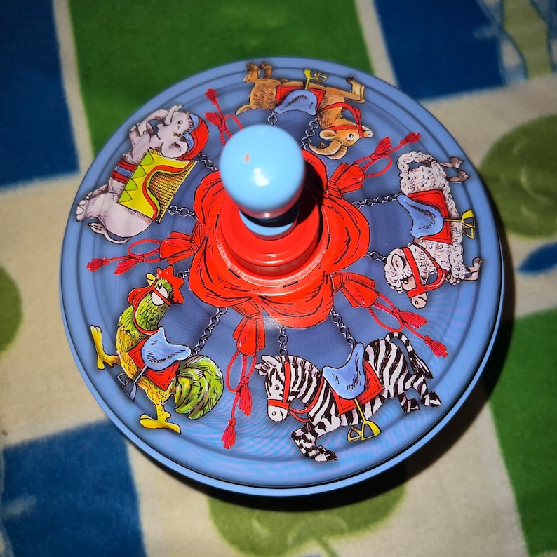 Vintage LBZ Lorenz Bolz Tin Spinning Top Toy Etsy
