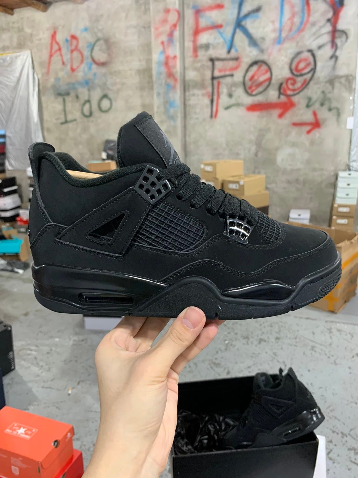 Jordan 4 Black Cats All Sizes Available Warehouse Sale Etsy UK