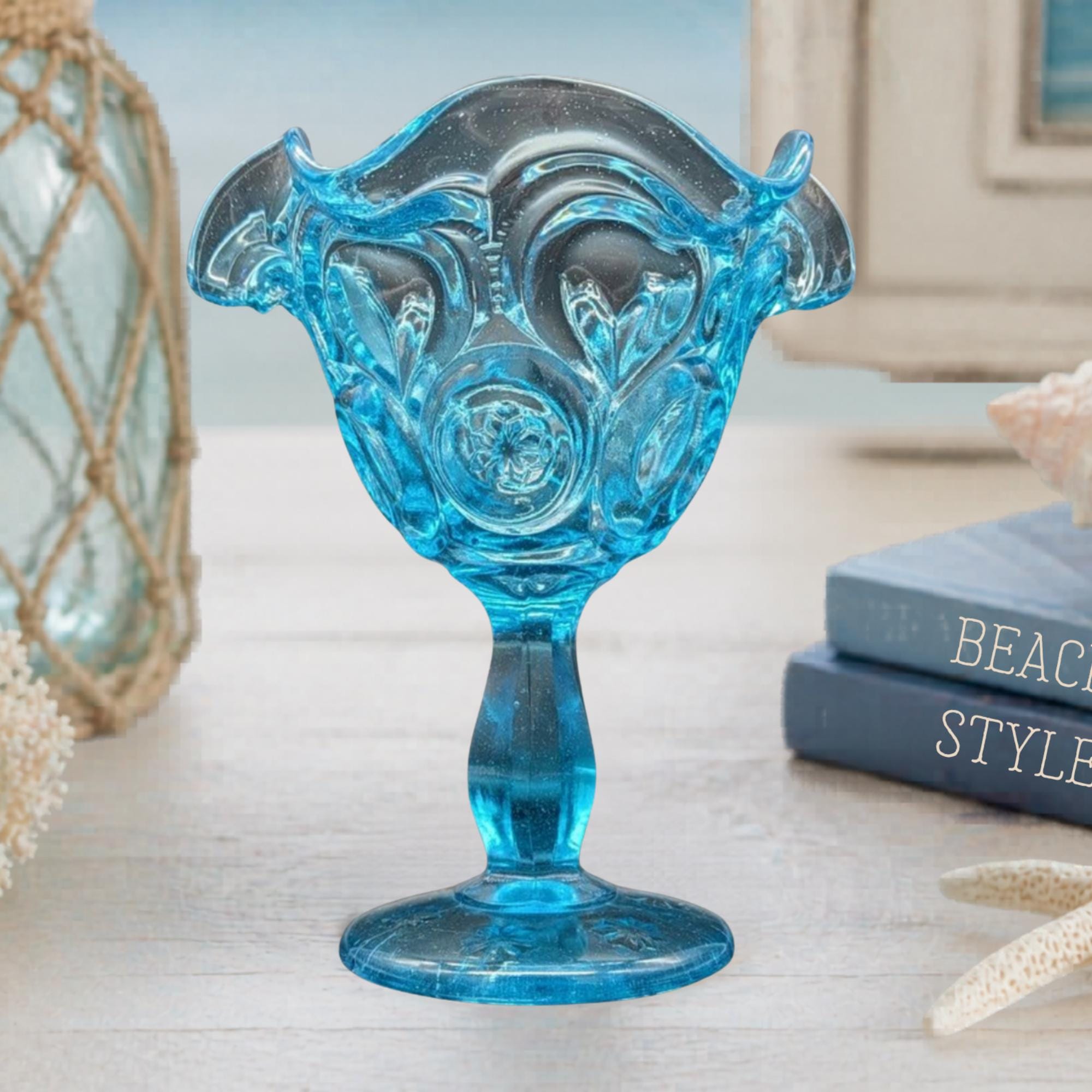 Moon and Stars Glassware Blue - Etsy