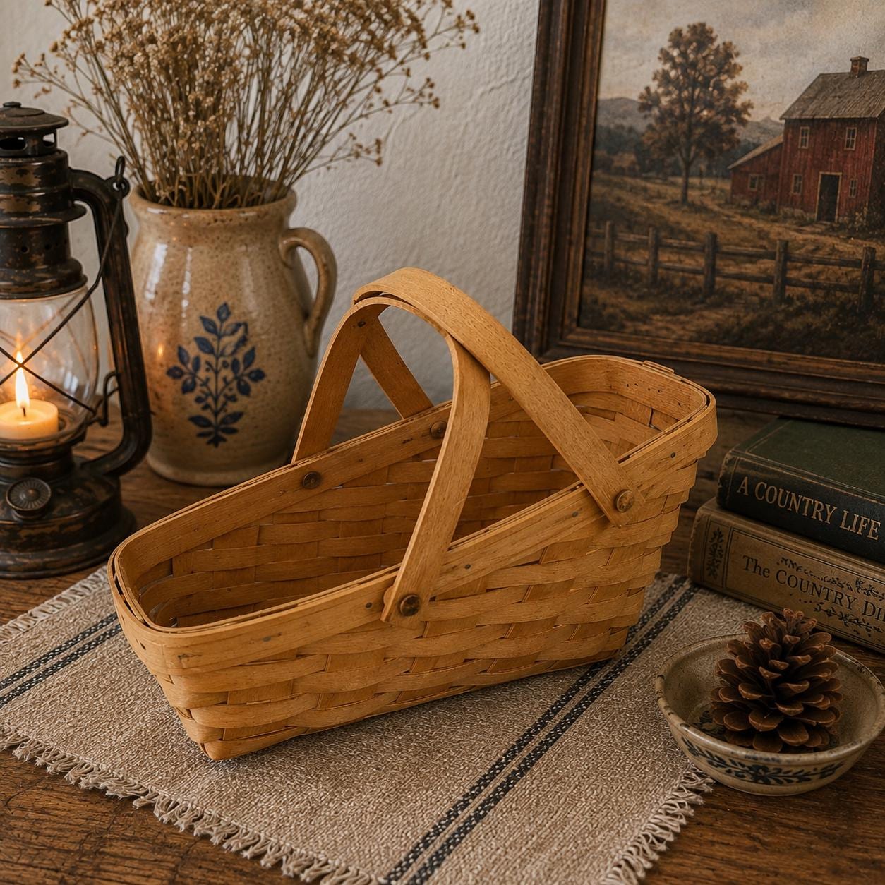 Large Longaberger Basket No Handles - Etsy