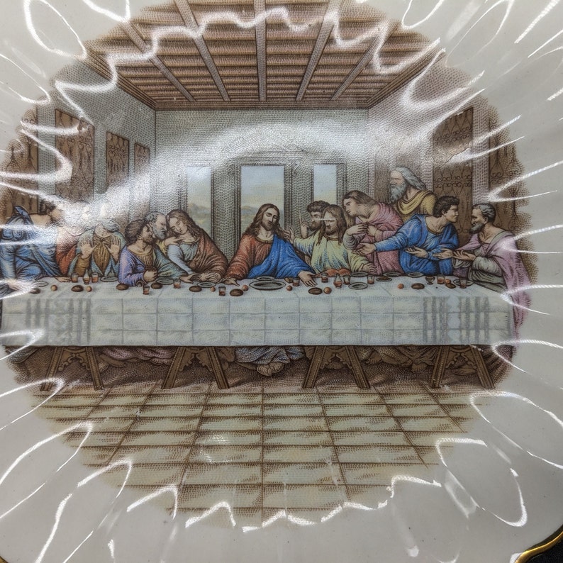 Vintage Christian Religious Art the Last Supper Ceramic Gallery Wall