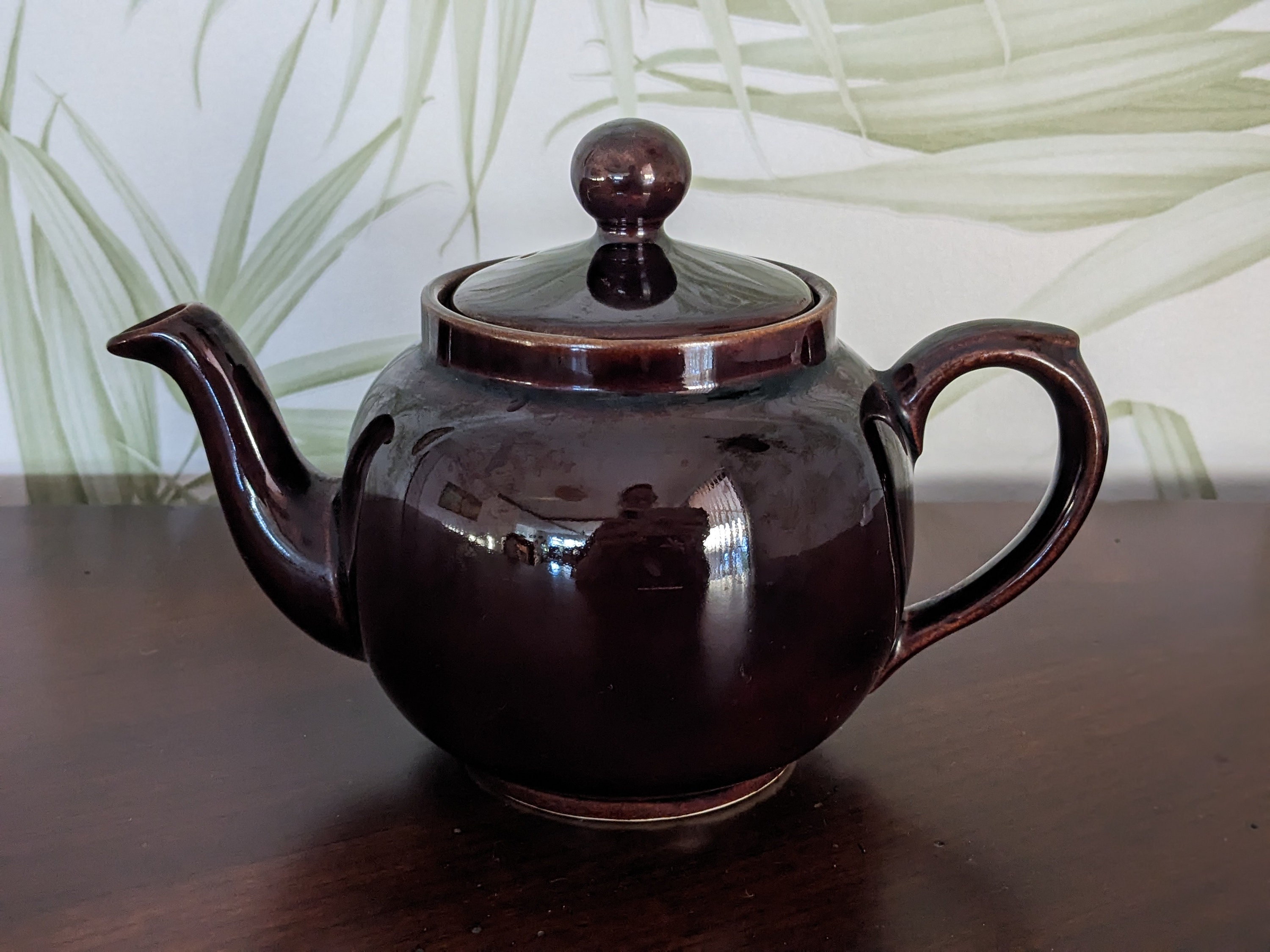 Vintage Brown Teapot PEK Price Kensington Teapot England Brown Etsy