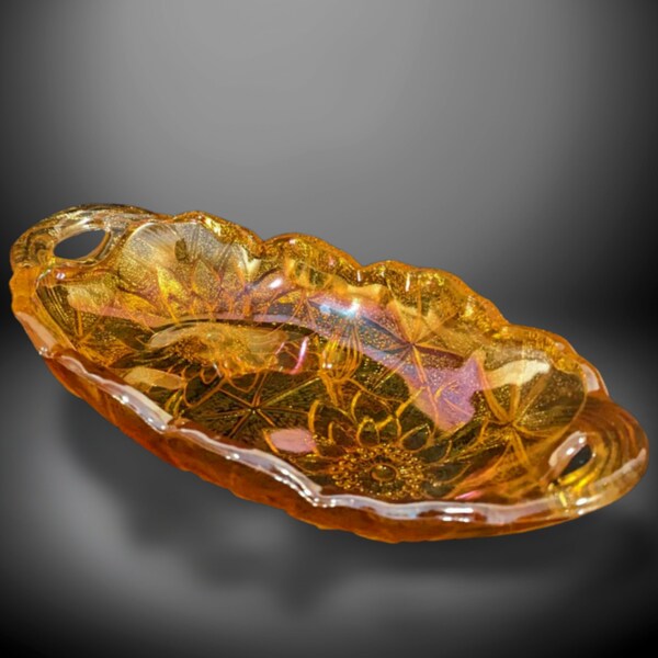 Carnival Glass Candy Dish Etsy