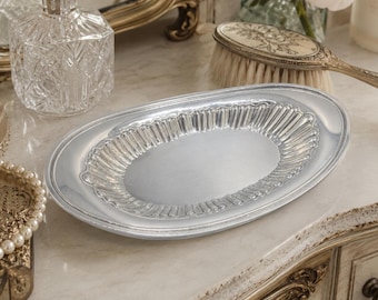 Vintage Amston Sterling Silver Oval Tray, 11.25 Inch Sterling Serving Dish L662, 230 Grams