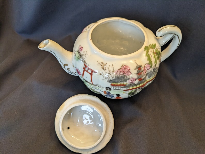 Vintage Handpainted Japanese Geisha Tea Set 11piece China Etsy