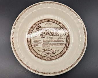 Retro Baking Charm: Vintage Royal China Ironstone by Jeanette Cheesecake Pie Baker Plate | Gift for Mom or the Home Baking Enthusiast