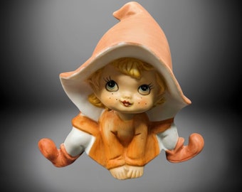 エルツ ヘルビッヒ工房 木製人形( ハート交換) Vintage Set of 3 Adorable HOMCO Home Interiors Elves