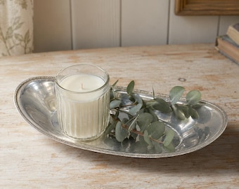 Vintage Bernard Rice Sons Silverplate Oval Tray – Apollo EPNS Candle Vanity or Accent Dish