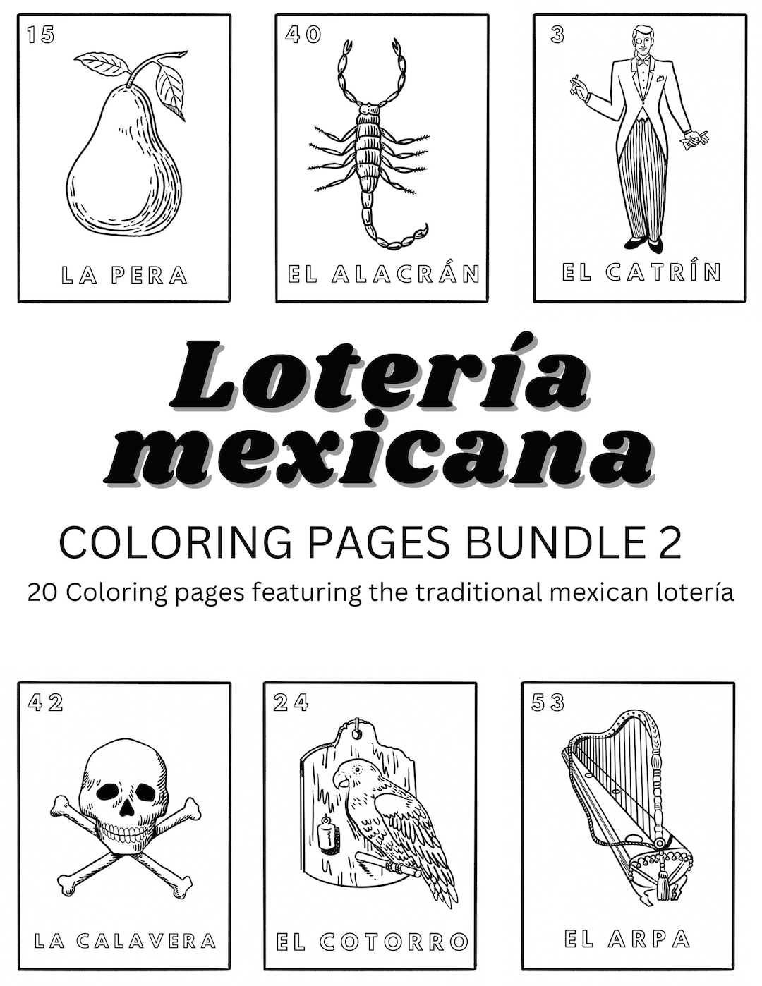 mexican-loter-a-coloring-pages-etsy-uk