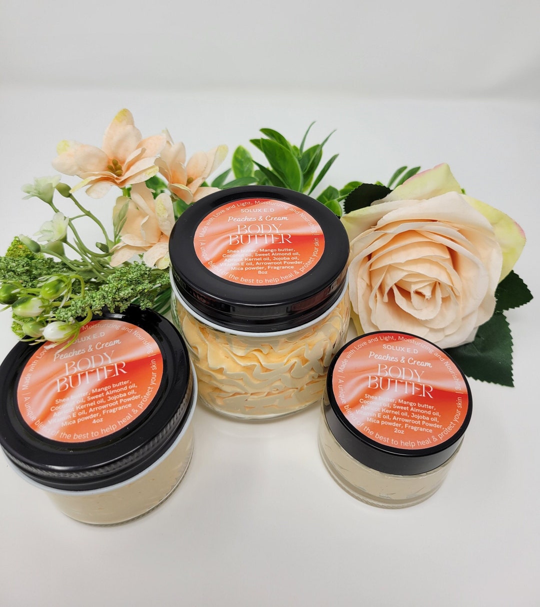 Peaches & Cream Whipped Body Butter Valentine's Gift Gifts for Her Skincare Shea  Butter Mango Butter Moisturizer for Skin 