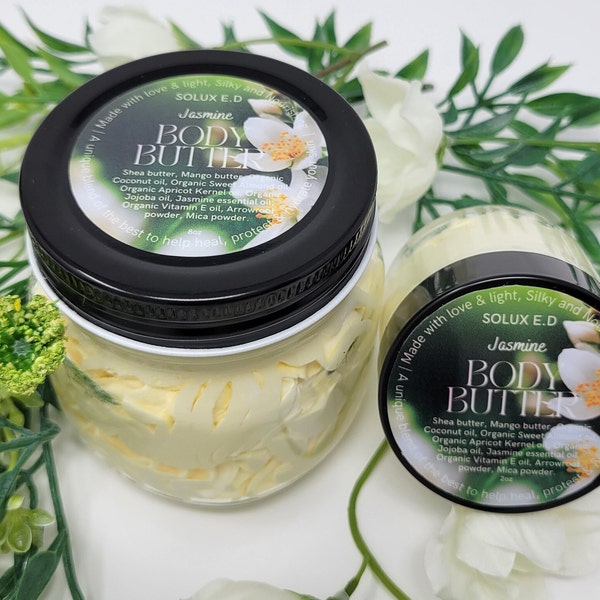 Jasmine Essential oil Whipped body butter | Gifts for her | Skin care | Shea Butter | Mango Butter | Not Greasy | Body care