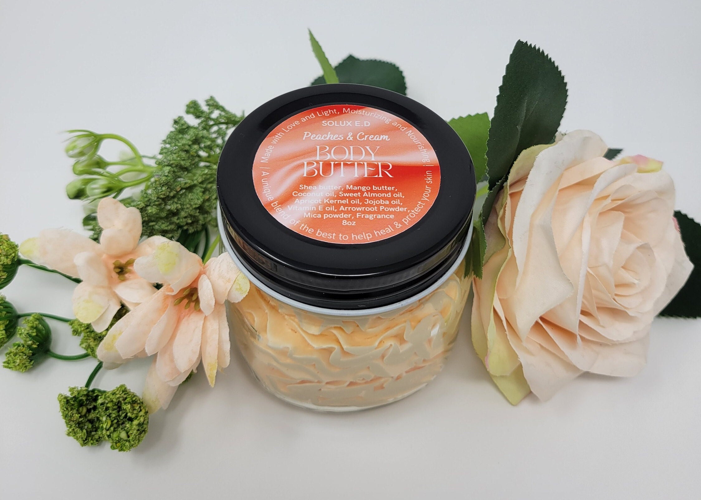 Peaches & Cream Whipped Body Butter Valentine's Gift Gifts for Her Skincare Shea  Butter Mango Butter Moisturizer for Skin 