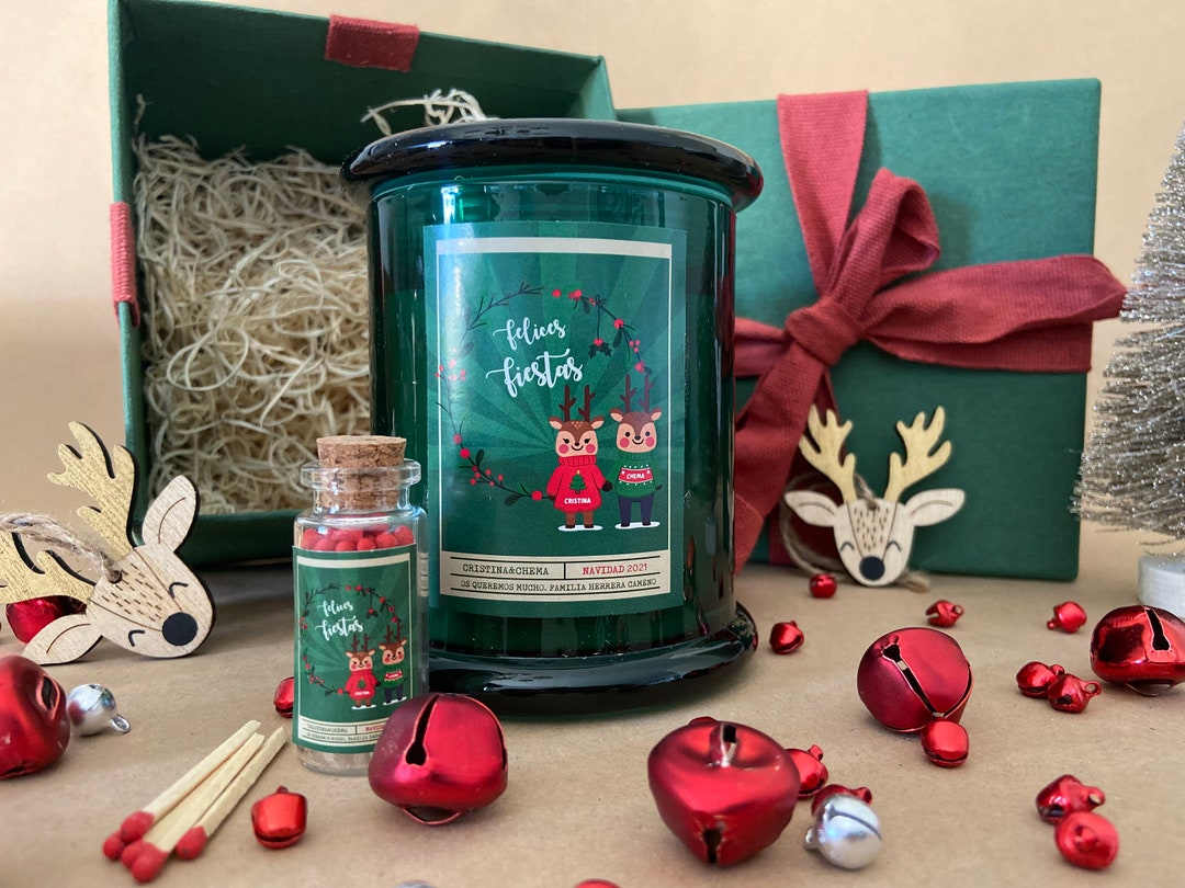 Custom Christmas Candle XMAS Etsy