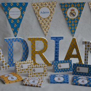 Decorated wooden letters REAL MADRID