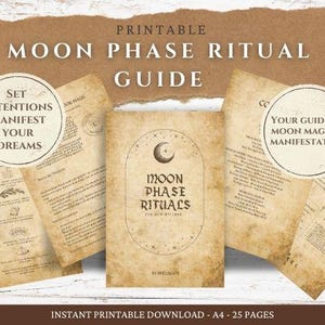Moon Phase Ritual Guide | Lunar Magic, Manifestation & Moon Spells Digital Download